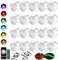 INDARUN 20er Set RGB WiFi LED Bodeneinbauleuchten Aussen Ø30mm Terrasse Einbaustrahler IP67 Wasserdicht Boden Licht Led Terrassenbeleuchtung für Küche Garten Treppen