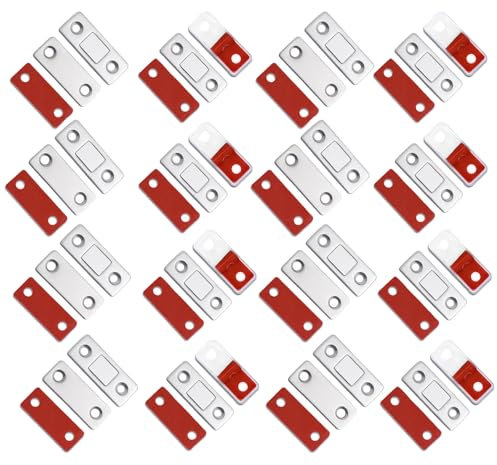 16 Pack Magnetic Door Catch, Lockimo Door Magnets for Cupboard Cabinet Magnet, Drawer Magnets Closure, Ultra Thin Self Adhesive Door Magnetic Furniture Closer