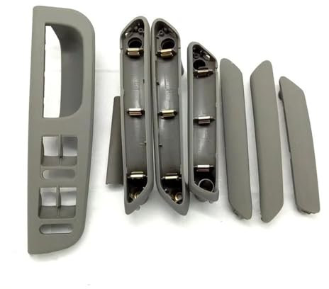 Auto Türgriff Innen 8Pcs Grau Innen Tür Pull Griff Fenster Control Panel Für VW Für Passat B5 1998 1999 2000 2001 2002 2003 2004 2005 Leder Farbe Innengriff
