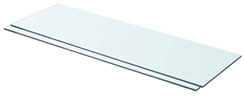 Kavolet 2 estantes de Cristal de 80 x 25 cm, Estante de Cristal, Estante Transparente, Estante de Cristal para baño, Estante de Pared, Estante de baño, 8 mm de Grosor