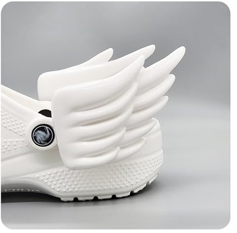 Yurosiay Schneefräsen-Charms für Crocs Silikon Schneepflug Croc Engel-Schuhdekorationen Zubehör Charm Aufsatz Schneeräumung Schuhflügel Schuh Charms Croc Schneepflugbefestigung #8 2 Paar