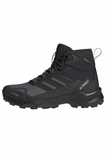 adidas Mens Terrex Skychaser Ax5 Mid Top Gore-tex Climawarm+ Hiking, Black/Black/Carbon, 8.5
