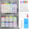 2Pack Fridge Calendar Monthly and Weekly Planner, Magnetic Calendar Colorful Acrylic Fridge Planner Reusable with 6 Colorful Markers, Magnetic Pen Holder (16x12Inches)