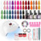 24 Color Gel Nail Polish Kit with UV/LED Lamp – All-in-One Starter Set Includes Base & Top Coat, Salon & Home Manicure Set – Ideal Gift for Women