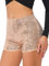 Allegra K Damen Kurze Hose Cocktail Reißverschluss Elastischer Taille Glitzer Pailletten Short Rose Gold M