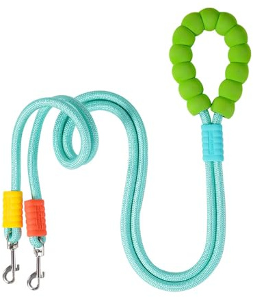 DONGKER Hundeleine für 2 Hunde, 2M Freihändige Doppelleine, ø18mm, 360° drehbare Verstellbare Crossbody Hundetrainingsleine mit Gepolsterte Griffe für kleine, mittelgroße und große Hunde