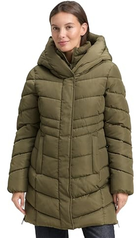 TOM TAILOR Damen Puffer-Mantel im 2-in-1-Look