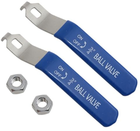 yukata Stainless Steel Ball Valve Handle DN20 Water Valve Handle Lever Handle Radiator Valve Handle for Outdoor Tap Replacement Service Hose Nozzle (6 x 10 mm) Set of 2