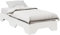 Willood Massivholzbett Einzelbett Bettgestell Bettrahmen Schlafzimmerbett Bett Schlafzimmermöbel ohne Matratze Stapelbar Weiß 75x190cm