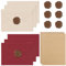 22 Stück Briefpapier Vintage Papier, Set mit 6 Leinenumschlag Umschläge und Wachssiegel 10 A5 Briefpapier Vintage Papier, Kraftpapier Umschläge, für Geburtstag, Hochzeits Einladung Grußkarten