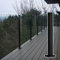 Balustrade Pfosten Schwarz Glas Geländer Pfosten für Außen Beton oder Holzboden Glasgeländer Sicherheit Quadratisch Balkon Zaun Stange Handlauf