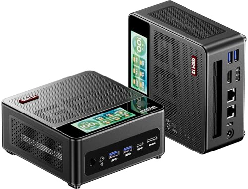AOOSTAR GEM12 Pro Mini Gaming PC, Mini PC Ryzen 7 7840HS(8C/16T, bis zu 5,1GHz) 32GB DDR5 RAM 1TB M.2 2280 PCIE4.0 SSD, Mini Desktop Computer 4K Quad Display/OCULINK/USB4/HD2.1/DP1.4/2 * 2.5G RJ45