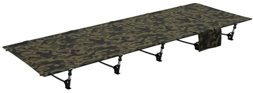 TOMOUNT Feldbett Ultraleichtes 190x70cm Camp Klappbett aus Aluminium Kompaktes Campingliege einfach zu Bauen belastbare Campingbett für Zelten, Outdoor Wanderung, Reisen, Strand - Tarngrün