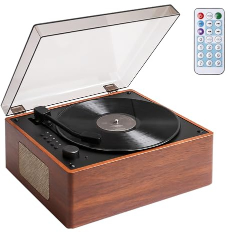 Lecteur CD portable Bluetooth 5.1, lecteur CD rétro avec double haut-parleur stéréo, télécommande, rechargeable, lecteur CD, compatible USB/AUX, protection contre la poussière