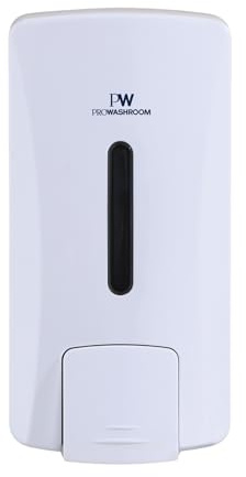Pro Washroom 1000ml Commercial Soap Dispenser – Wall-Mounted, Leak-Proof, Easy Refill, Lockable & Durable ABS Design – Commercial & Home Use (White)