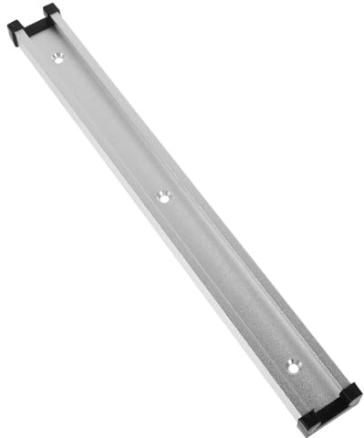 TOBBOMEY Type Aluminum Alloy T-Slot Sliding Track for Circular Saw Table Inverted Woodworking DIY Rail Modification Easy Install White Rail for Jigs Fixtures and Router Tables