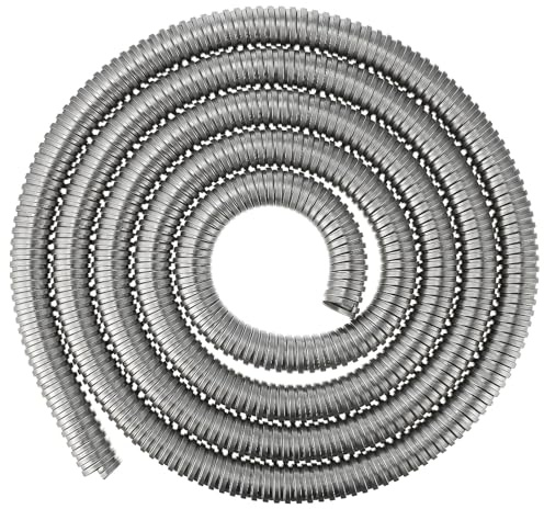Gaine de Câble Métallique Flexible en Acier Inoxydable 304 Argenté | Résistance à L’Abrasion, Usage en Construction et Agriculture, pour Protection de Câble Électrique et Fil Acier