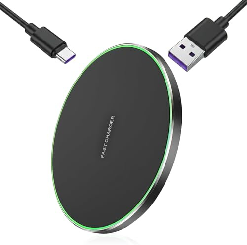 Chargeur sans Fil Rapide 35W, Chargeur Induction Universel Compatible avec 16/15/14/13/12 Pro Max, Samsung Galaxy S25/S24/S23/S22/S21 Ultra, AirPods Pro, Wireless Charger avec Câble USB-C
