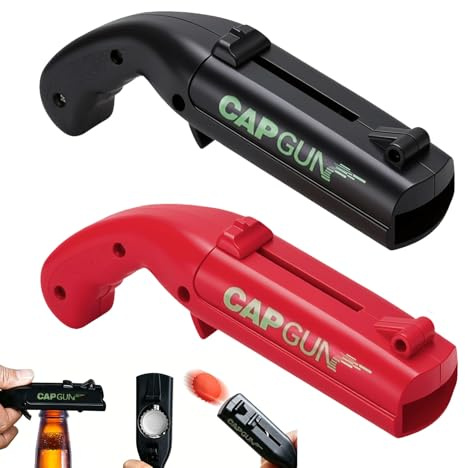 2 Stück ​​Cap Gun Flaschenöffner Pistole, Lustige Schuss Flaschenöffner