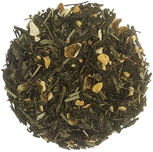 Simpli-Special Sencha Lemon Ginger Green Loose Leaf Tea 100g in Resealable Pouch | Warm & Soothing Lemon Tea with Ginger | Fine Hunan Province Japanese Style Sencha Tea with Dried Lemon & Ginger
