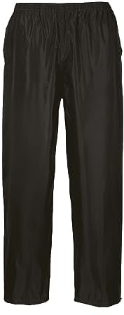 Portwest Klassische Regenhose für Erwachsene, Größe: M, Farbe: Schwarz, S441BKRM