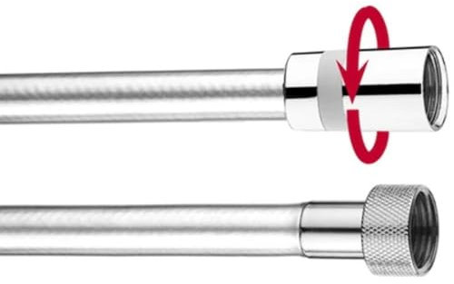 FLESSIBILE ANTITORSIONE CROMO LUX BOSSINI 1/2 x 1/2 FF 200 cm (2 mt) Cromato