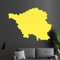 KIWISTAR Bundesland Saarland - Saarbrücken Wandtattoo in 6 Größen - Wandaufkleber Wall Sticker - Dekoration, Küche, Wohnzimmer, Schlafzimmer, Badezimmer