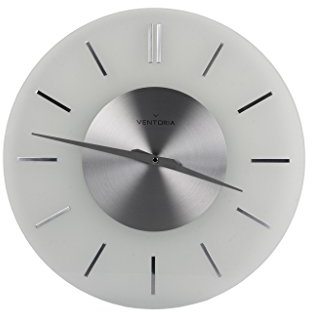 [ Oferta Flash] Reloj de Pared Ventoria Tempio | Reloj de Cristal | Medidas: 40 cm de diámetro