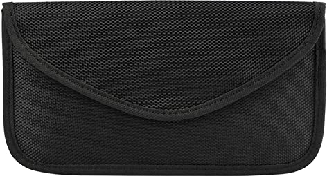 Etui Anti RFID,Pochette Thermique Badge Telepeage,Pochette Anti Onde Telephone,Sac Faraday Telephone Bloqueur Signal pour GPS,RFID,NFC,Bluetooth,RF(Noir)