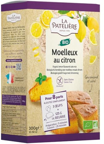 LA PATELIERE Préparation Bio pour Moelleux au Citron 300 g