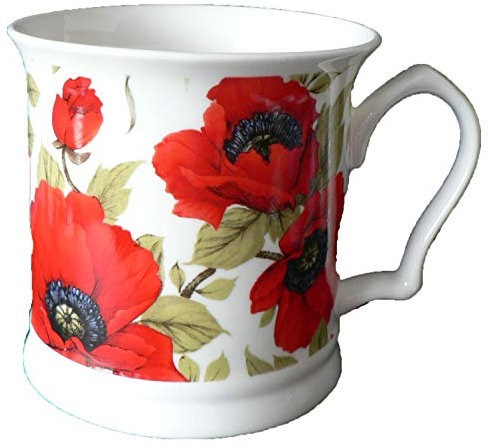 Birsppy Poppy tankard in fine Bone China Large Poppy Chintz tankard