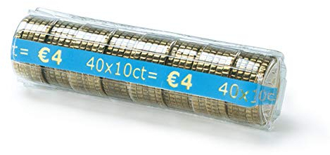 Monetique L100TC010 Paquet de 100 étuis monnaie 0,10 euro