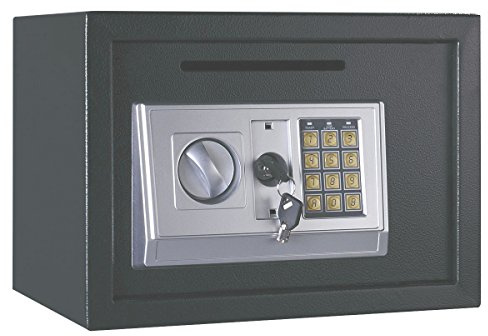 16L Laugh Digital Safe Value Safe Electronic Home Safe Box,Lock Box, Cash Box, Security Box Solid Steel for Office or Home Use - Gray