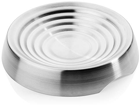 CatGuru Cat Bowls, Whisker Stress Free Cat Food Bowl, Reliefs Whisker Fatigue, Wide Cat Bowl, Non Slip Cat Food Bowls, Shallow Cat Dish, Cat Feeding & Watering Supplies (Stainless Steel)