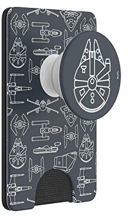 PopSockets PopWallet+ with Integrated Swappable PopTop for Smartphones and Tablets - Millenium Falcon