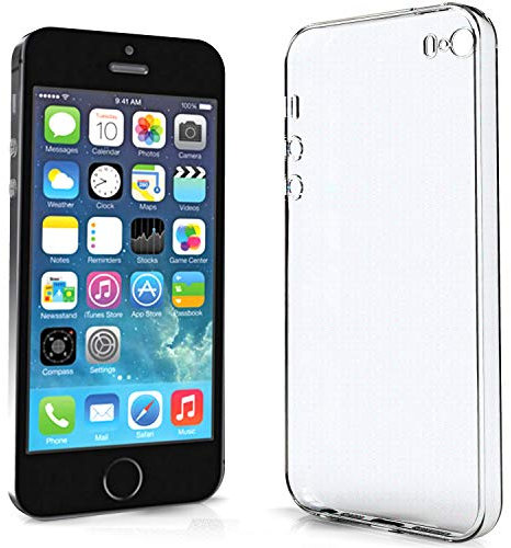 N NEWTOP Cover Compatibile per iPhone 5/5S/SE, Custodia Trasparente Sottile TPU Clear Silicone Morbida Silicone Case