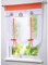 Smithoom 1 Stück Raffrollos für Küche Voile Sheer Gardinenstange Tasche mit Eule Bestickt für Kinder Schlafzimmer Wohnzimmer Balkon Kleine Fensterdekoration Orange 100x140cm
