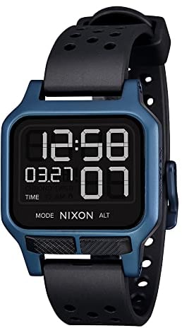 Nixon Herren Digital Quarz Uhr mit Gummi Armband A1320-300-00