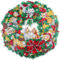 EXQULEG Weihnachten Kranz, 5D DIY Diamond Painting,Türkranz Weihnachten, Diamant Painting Bilder für Haus, Wand Und Eingang Dekorationen (HH008,30X30CM)