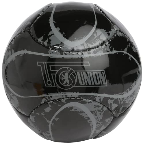1. FC UNION Berlin Mini Fußball Logo Grau/Schwarz in Größe 1