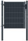 Chusui Zauntor, Gartentor, Gartentür, Gartentüren, Tor Garten, Gartentüren, Garten Tore, Flügeltore, PVC und Stahl 100x101 cm Anthrazit