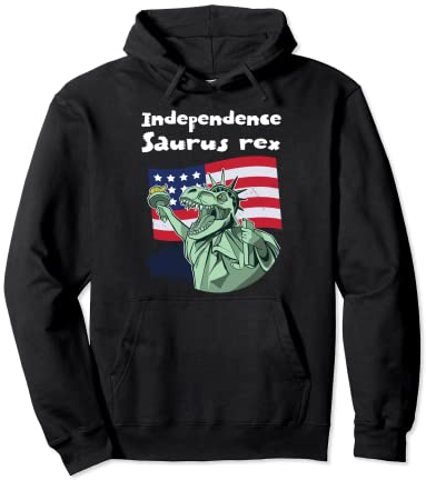 Unabhängigkeit Saurus Rex 4. Juli Tag Statue of Liberty Pullover Hoodie