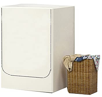 Odot Copri Lavatrice Esterni, Coprilavatrice da Esterno Impermeabile Antipolvere Anti Sunlight, Copertura per Lavatrice e Asciugatrice con Aperture Frontali (Beige Chiaro,L)