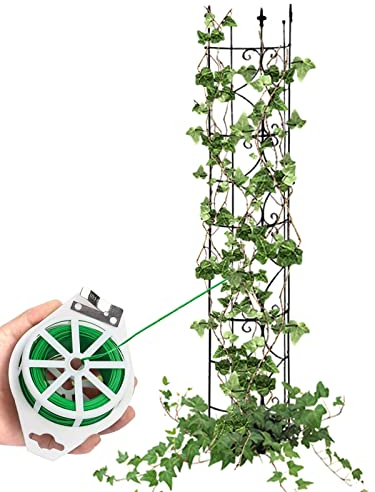 json2xml Gartenbögen Spalier, Rostfreie Reben Spalier Rahmen, Gurke Spalier Wachsen Unterstützung Für Efeu Reben Gemüse Blume, Mit 100m Twist Tie, Outdoor & Indoor-Pflanzen Klettern Rahmen,230cm