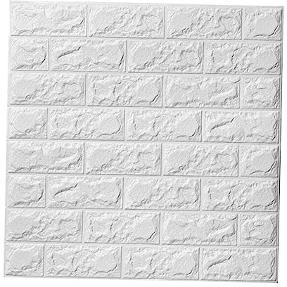 Angoily Fond Décran 3D pour Les Murs Papier Peint 3D pour Les Murs Stickers Muraux en Briques Fond D'écran Vintage 3D Panneaux Papier Peint Autocollant De Mur De Brique Blanche Imperméable