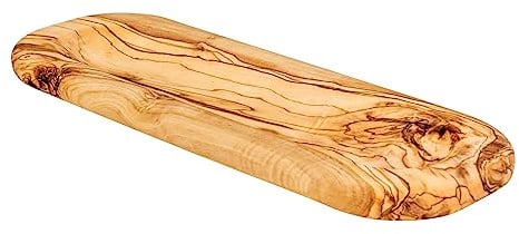 Vassoio in legno di ulivo, 33 x 12 cm, naturale, unico, organizzatore da cucina, decorazione da tavolo