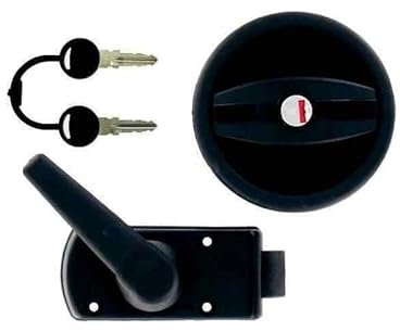 Serrure de porte ZADI noire ouverture à droite
