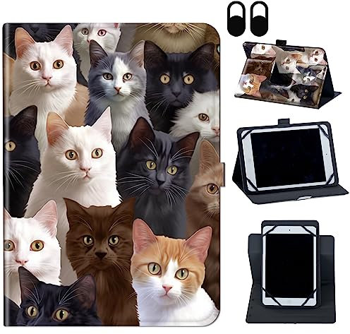 Case for TECLAST P80T Tablet 8 Inch, for TECLAST P80T 8 Case, 360 Degree Rotating Stand and Magnetic Closure Case for TECLAST P80T Tablet 8 Inch,Cute Funny Cat