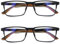 Mcoorn Lesebrille Anti Blaulicht Weiche Bügel Rechteckig für Herren, Lesehilfe Entspiegelt Flexibel Rutschfest Leicht, Dioptrien +2,25