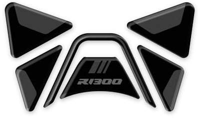 AZ graphishop Aufkleber-Set für Ablagefach, Kunstharz, 3D, kompatibel mit BMW R 1300 GS 2024 ab AST-001 (Triple Black)